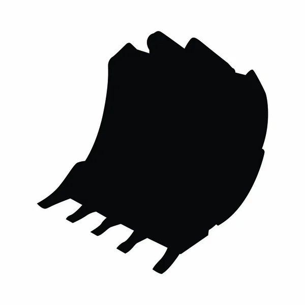 Silhouette Nera Uomo Con Una Palla — Vettoriale Stock