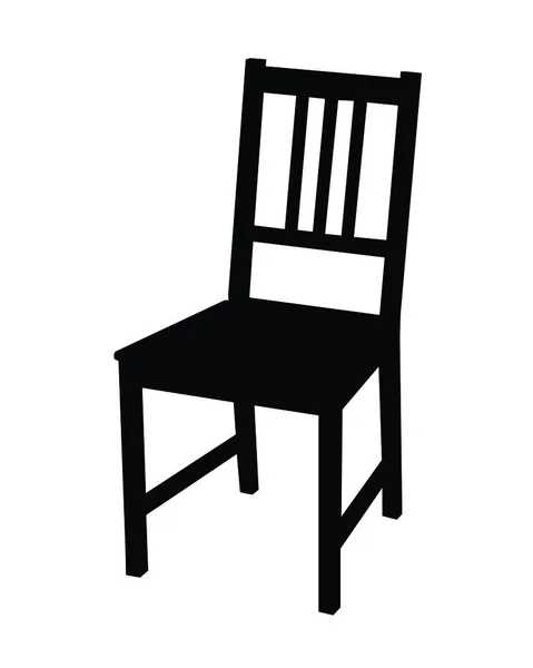 Ikona Krzesła Prosta Ilustracja Drewnianych Ikon Wektorowych Tabeli Sieci — Wektor stockowy