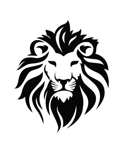 Lion Tête Logo Design Vecteur — Image vectorielle