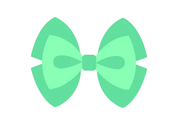 Bow Tie Icon Flat Illustration Green Ribbon Vector Icons Web — 图库矢量图片