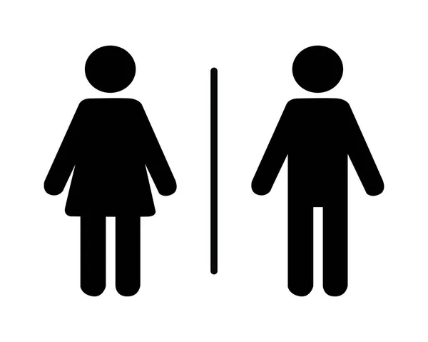 Ikona Záchodové Značky Symbol Osoby Plochý Design — Stockový vektor