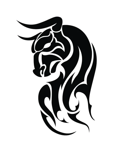 Illustration Vectorielle Style Tatouage Dragon — Image vectorielle