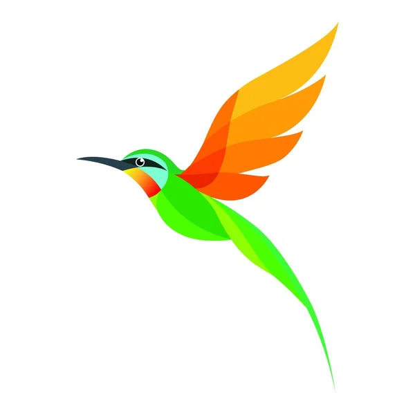Koliber Ptak Ikona Wektor Ilustracja Projekt — Wektor stockowy
