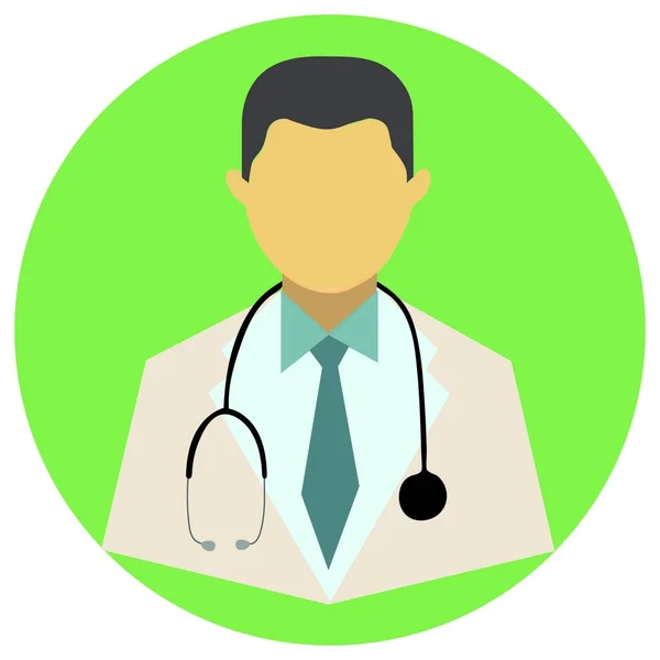 Γιατρός Web Εικονίδιο Απλό Σχεδιασμό — Διανυσματικό Αρχείο