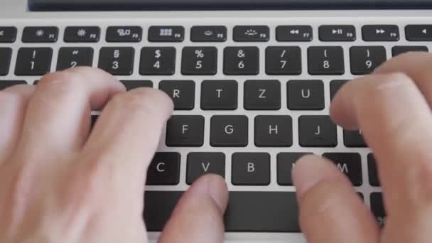 Closeup Footage Hands Typing Laptop — Stock Video