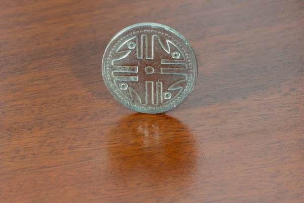 Крупним Планом Знімок Металевої Монети — стокове фото