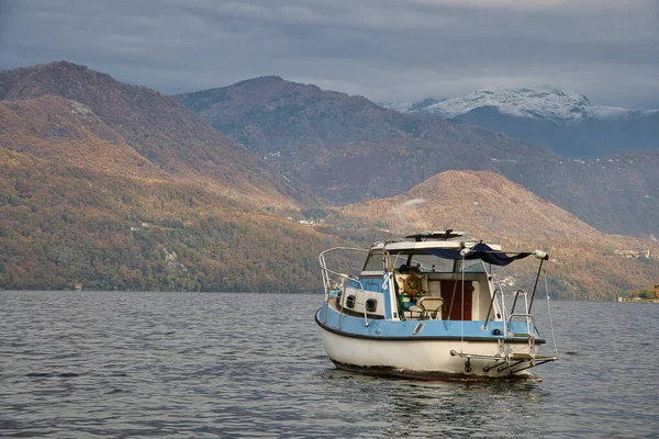 Barco Lago Orta Provincia Novara Italia —  Fotos de Stock