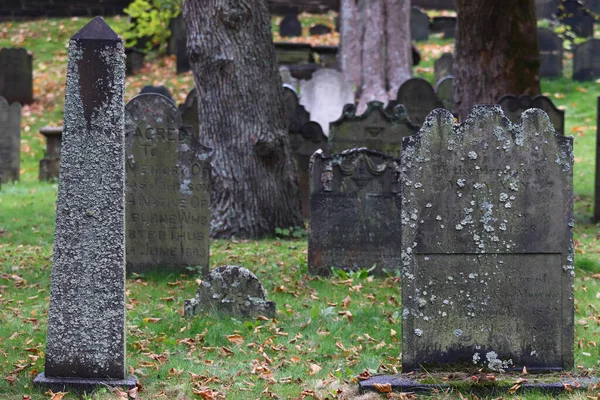 Halifax Canadá 2021 Las Viejas Lápidas Del Cementerio Cementerio Del —  Fotos de Stock