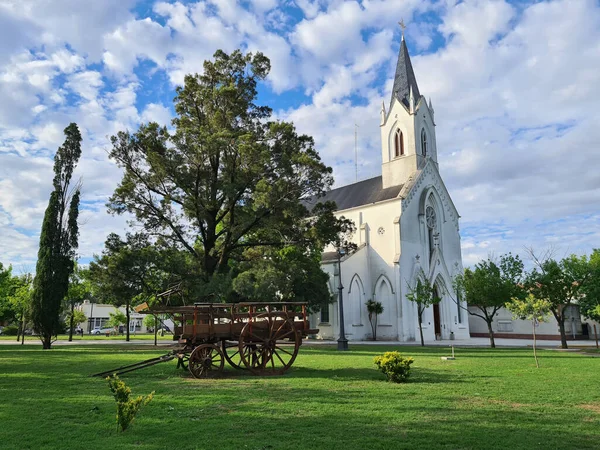 Kostel Parroquia Nuestra Senora Los Desamparados Carhueu Argentina — Stock fotografie