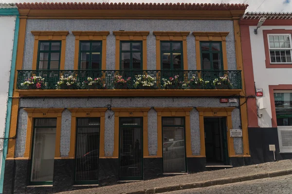 Typical Houses Angra Heroismo Terceira Azores Portugal — Foto Stock