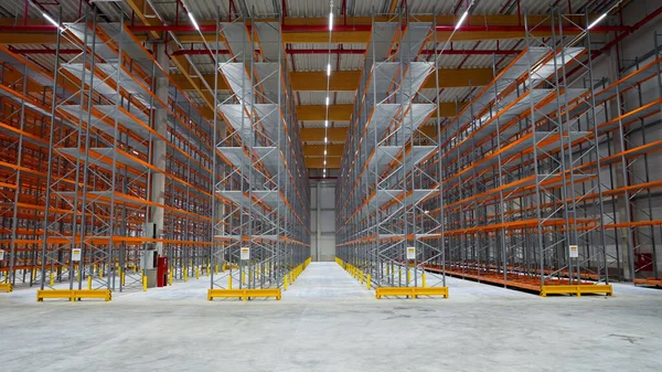 Logistics Warehouse Empty High Racks — Stock Photo, Image