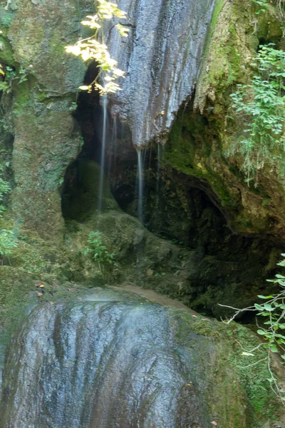 Een Verticaal Schot Van Ripaljka Waterval Sokobanja Servië — Stockfoto