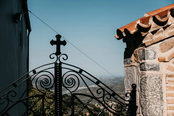 Kera Kardiotissa Monastery Greece Sep 2021 Cross Gate Kera Kardiotissa — Stockfoto