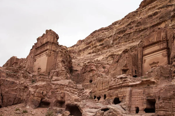 Slavná Petra Nádherné Archeologické Naleziště Jižním Jordánsku — Stock fotografie