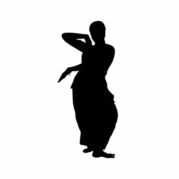 Silhouette Une Femme Sur Fond Blanc — Image vectorielle