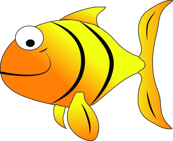 Illustration Yellow Fish — Stockvector