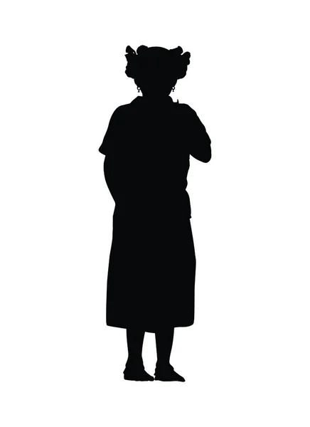 Σιλουέτα Μιας Γυναίκας Μαύρο Φόρεμα — Διανυσματικό Αρχείο