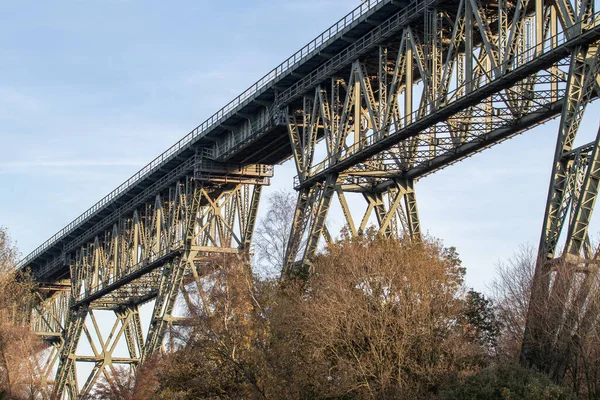 Ponte Ferroviária Sobre Rio — Fotografia de Stock