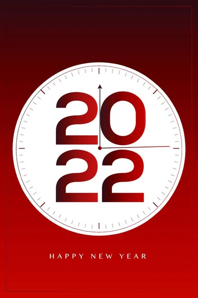 Ilustración Vectorial Reloj Con Una Cuenta Atrás Feliz Año Nuevo — Vector de stock