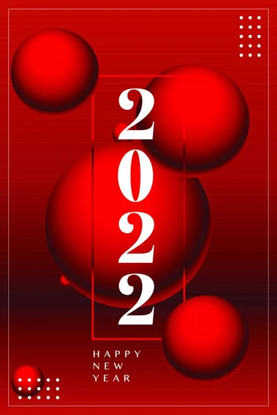 Ilustração Vetorial Contexto Para Ano Novo 2022 —  Vetores de Stock
