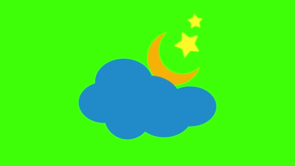 Cloud Icon Flat Illustration Weather Vector Icons Web — Stock Video