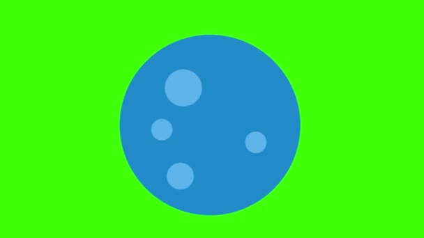 緑の背景に青と白の円のパターンがあり — ストック動画