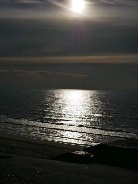 Schöner Sonnenuntergang Über Dem Meer — Stockfoto