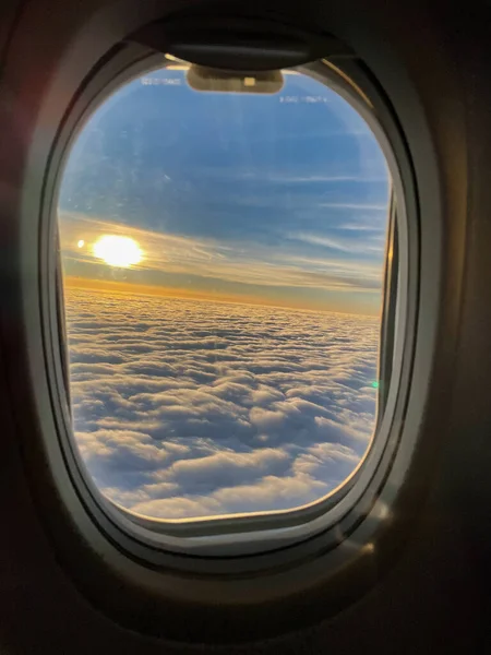 Вид Вікно Літака Літака — стокове фото