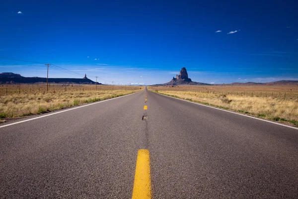 Olhando Para Norte Entre Oljato Mesa Mitchell Butte Arizona Highway — Fotografia de Stock