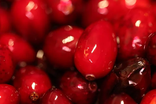 Tutup Dari Cranberry Merah Segar — Stok Foto