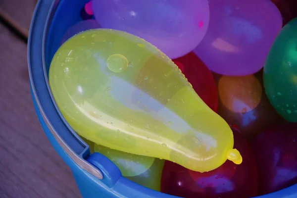 Ballons Colorés Sur Plage — Photo