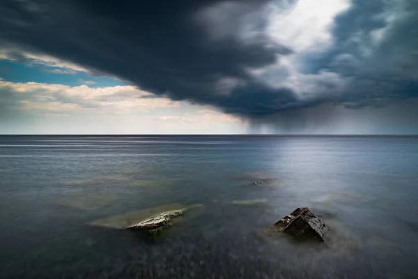 Hermoso Atardecer Sobre Mar — Foto de Stock