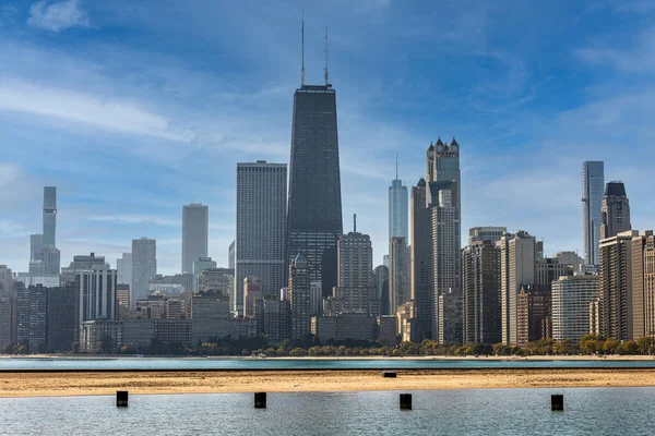 Chicago Felhőkarcoló Felhőkarcolókkal Folyóval — Stock Fotó
