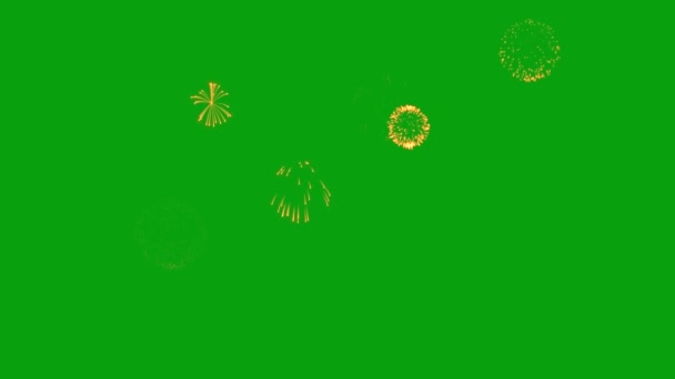 Vfx Için Havai Fişek Yeşil Ekran Canlandırması — Stok video