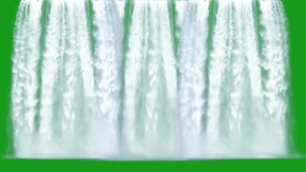 Efeito Cascata Animação Tela Verde Para Vfx — Vídeo de Stock