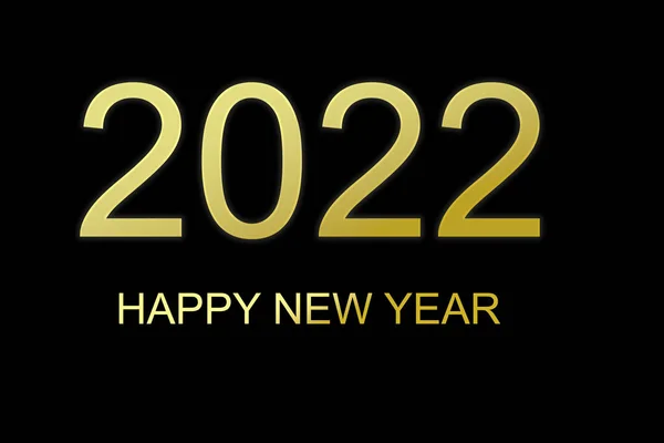 Fondo Pantalla Con Fondo Negro Escrito 2022 Feliz Año Nuevo — Foto de Stock