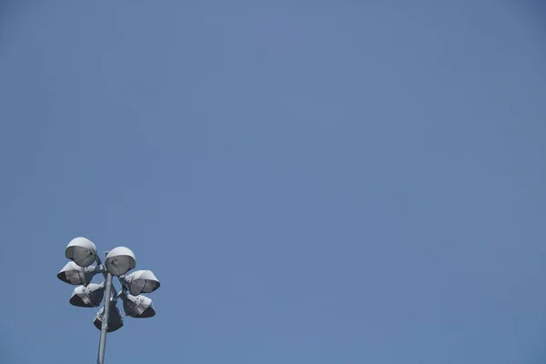 Blue Sky Clouds Street Lamps — Stock Photo, Image