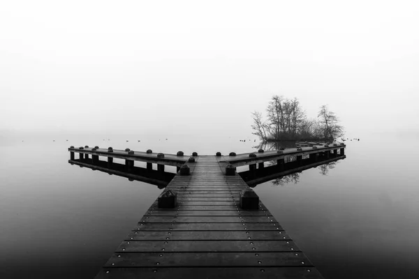 Muelle Madera Lago —  Fotos de Stock