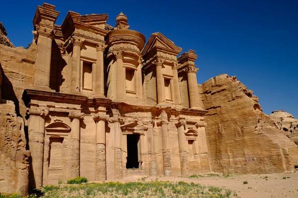 Petra Jordan May 2016 Αρχαία Ερείπια Της Πόλης Της Ιερής — Φωτογραφία Αρχείου