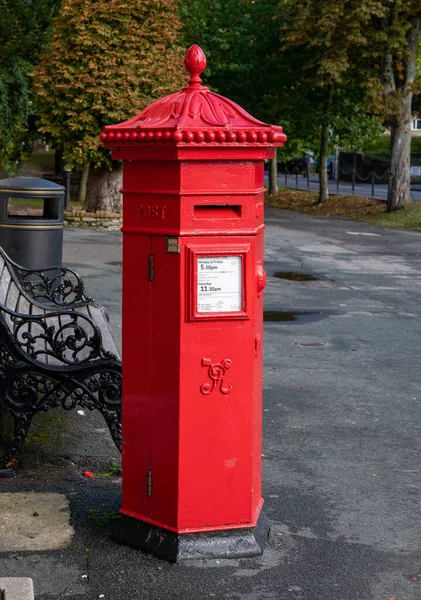 Червона Телефонна Коробка Вулиці — стокове фото