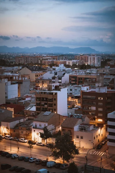 Vista Cidade Ano Novo — Fotografia de Stock