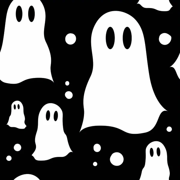 Fondo Halloween Con Fantasma Ilustración Vectorial — Vector de stock