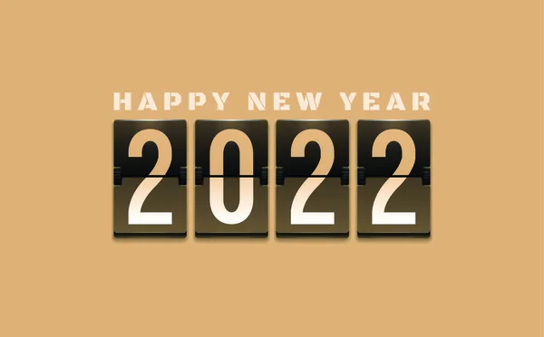 Feliz Año Nuevo 2022 Texto Con Fondo Blanco — Archivo Imágenes Vectoriales