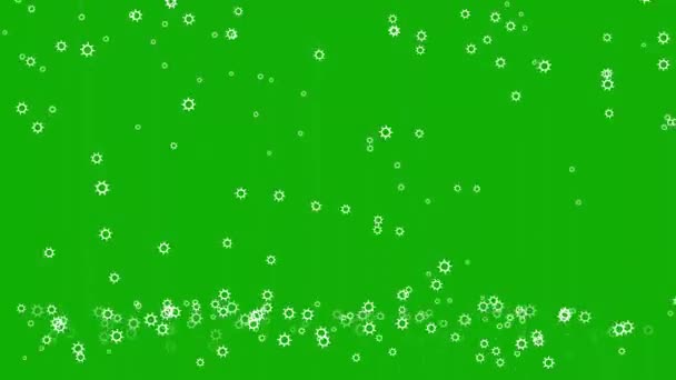 Engrenagens Queda Animação Tela Verde Para Vfx — Vídeo de Stock