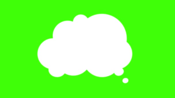 Speech Bubble Neon Green Background — Vídeo de Stock