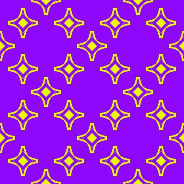 Ein Nahtloser Musterhintergrund Mit Gelben Funkeln Auf Violettem Hintergrund — Stockfoto
