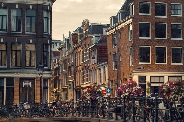 阿姆斯特丹 2017年10月15日 市中心的老城区 — 图库照片