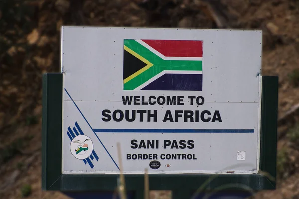 Південно Африканський Знак Задньому Плані — стокове фото
