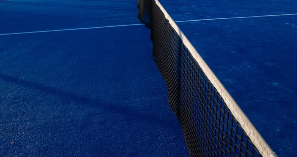 Részleges Kilátás Kék Lapát Teniszpályára — Stock Fotó