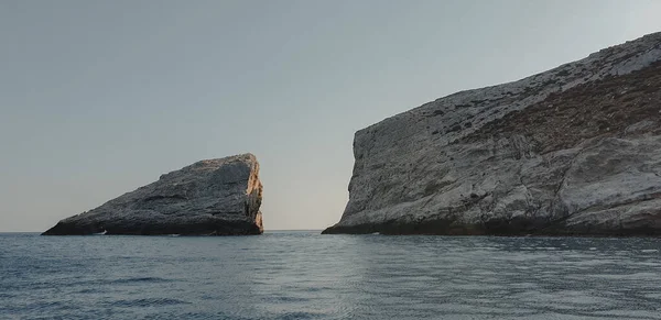 Costa Rocciosa Del Mar Mediterraneo Nord Dello Stato Israele — Foto Stock